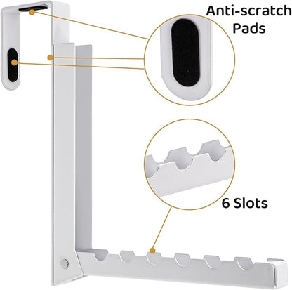 Coloch 2 Pack Over The Door Hanger for Cloth, Foldable Cloth Drying Rack Space Saving Coat Hanging Hook 6 Ridges Portable Towels Storage Hanger for Small Space, Bedroom, Bathroom