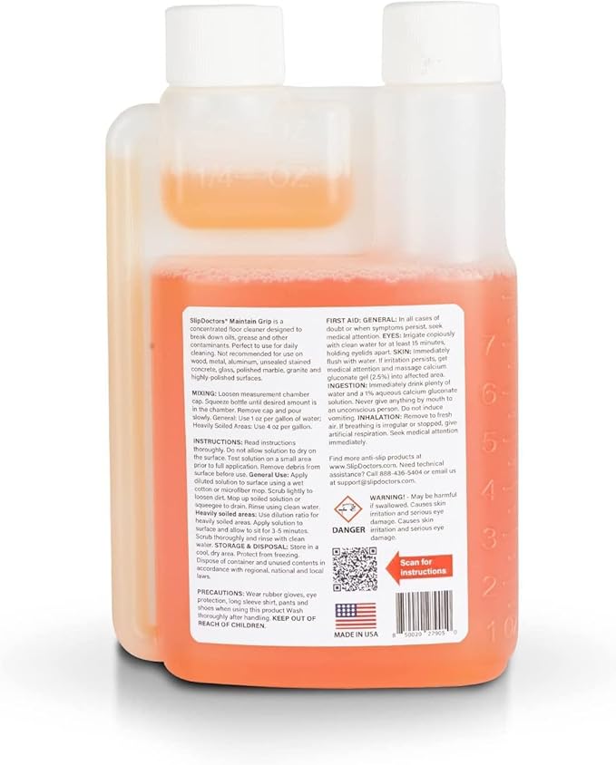 Maintain Grip - Non-Slip Concentrated Floor Cleaner for Tiles, Concrete and Natural Stone
