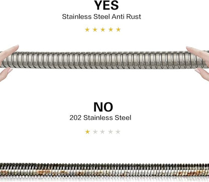 RUMOSE 118 inches Shower Hose Shower Head Extension Tube Extra Long Stainless Steel Shower Hose Attachment Flexible Handheld Shower Sprayer Hose, Brushed Nickel