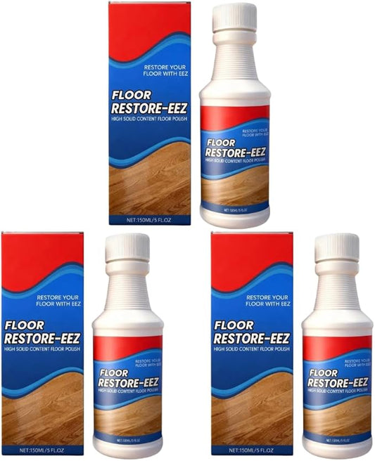 Floor Revitalizer Easy For Wood Floors Hardwood Floor Restorer Floor RevitalizerEez Cleaner High Solid Polish for Shine Renewal Scratch Repair Protective Finish Quick Dry (3pcs)