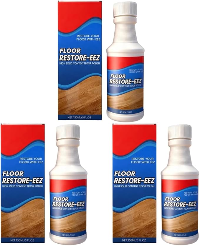 Floor Revitalizer Easy For Wood Floors Hardwood Floor Restorer Floor RevitalizerEez Cleaner High Solid Polish for Shine Renewal Scratch Repair Protective Finish Quick Dry (2pcs)