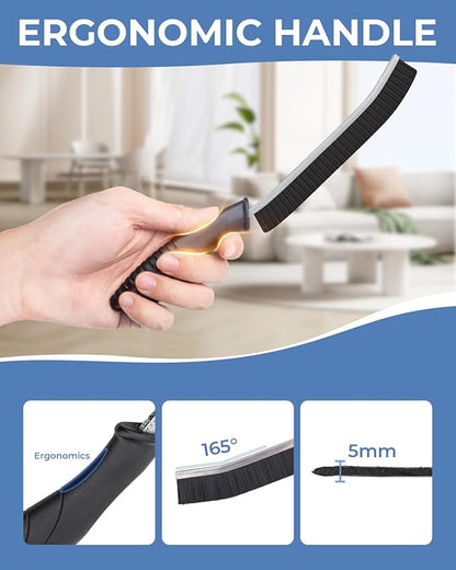 Crevice Cleaning Brushes, Cleaner Scrub Brush Tool for Hard to Reach Tight Space, Home Essentials, Cleaning Supplies for Shower, Bathroom, Kitchen, Toilet, Window