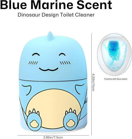 Toilet Bowl Cleaners Automatic Toilet Cleaner for Inside the Bowl Bathroom Toilet Tank Cleaner Dinosaur Shape Design Household with Rope Toulet Cleaning Supplies - Blue Ocean Scent
