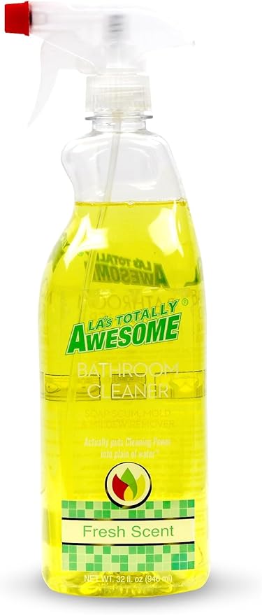 La's Totally Awesome Bathroom Cleaner, Removes Soap Scum & Stubborn Stains, Plant-Derived Formula, 32 Fl Oz (Pack of 6)