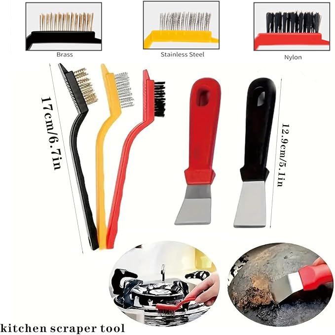 18 Pieces Crevice Cleaning Brush, Corner Brush, Screen Cleaner Brush, Cleaning Tools for Housekeeping, Garbage Disposal Cleaner Brush, Window Track Cleaning Tools, Kitchen (18pcs)