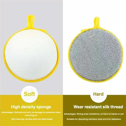 Double Sided Dishwashing Sponge, Premium Kitchen Cleaning Tools with Dual-Action Scrubber, Non-Scratch Sponge for Pots, Pans & Dishes