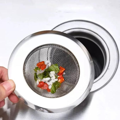 2Pcs Sink Drain Strainer, Stainless Steel Mesh Drain Filter, 4.52 Inch Wide Rim, Food Debris Collection (2, 4.52 Inch)