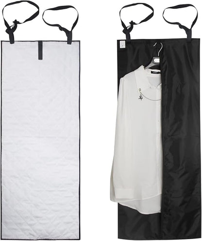 Dual-Sided Over the Door Vertical Steamboard Press Pad for Handheld Steamer, with Hanging Garment Bag for Closet Storage(double side)