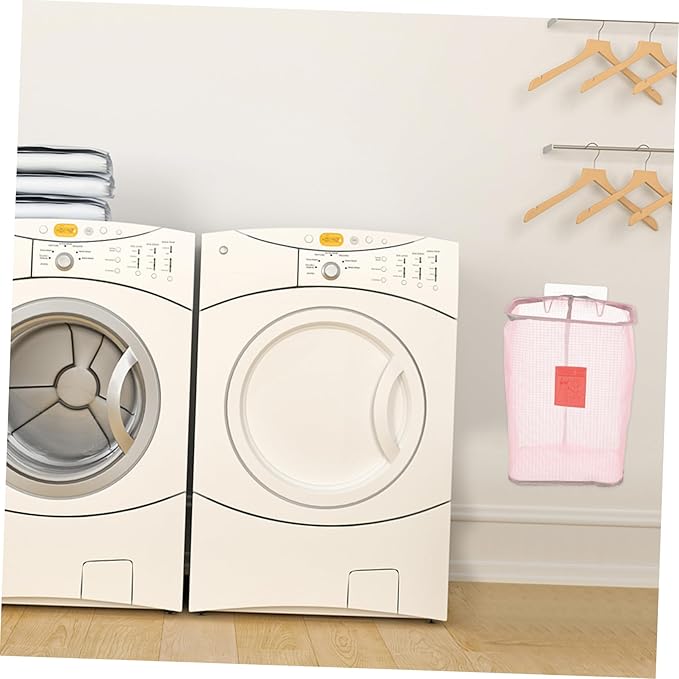 SOLUSTRE Woven Storage Basket Laundry Room Organizer Hanging Foldable for Dorm Hotel