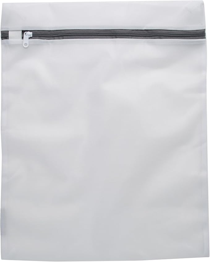 Laundry 360 Large Mesh Wash Bag | Laundry | Washing Machine | Zipper Closure | Prevents Pulling and Tearing | Clothes | Garments | Delicates | Socks | White