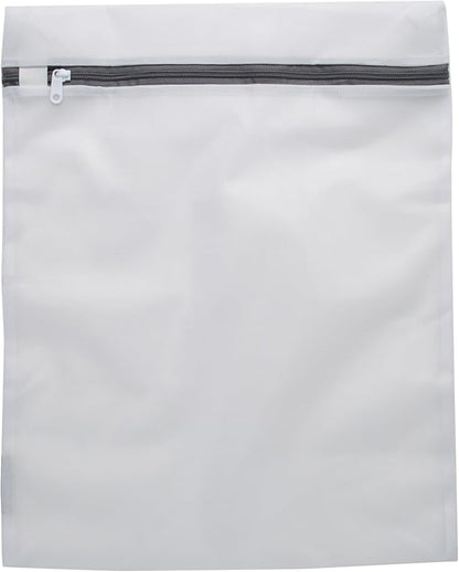 Laundry 360 2 Pack Large Mesh Wash Bag | Laundry | Washing Machine | Zipper Closure | Prevents Pulling and Tearing | Clothes | Garments | Delicates | Socks | White