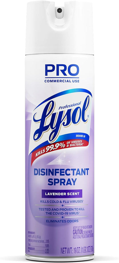 Lysol Professional Disinfectant Spray, Lavender Scent, 19 Ounce