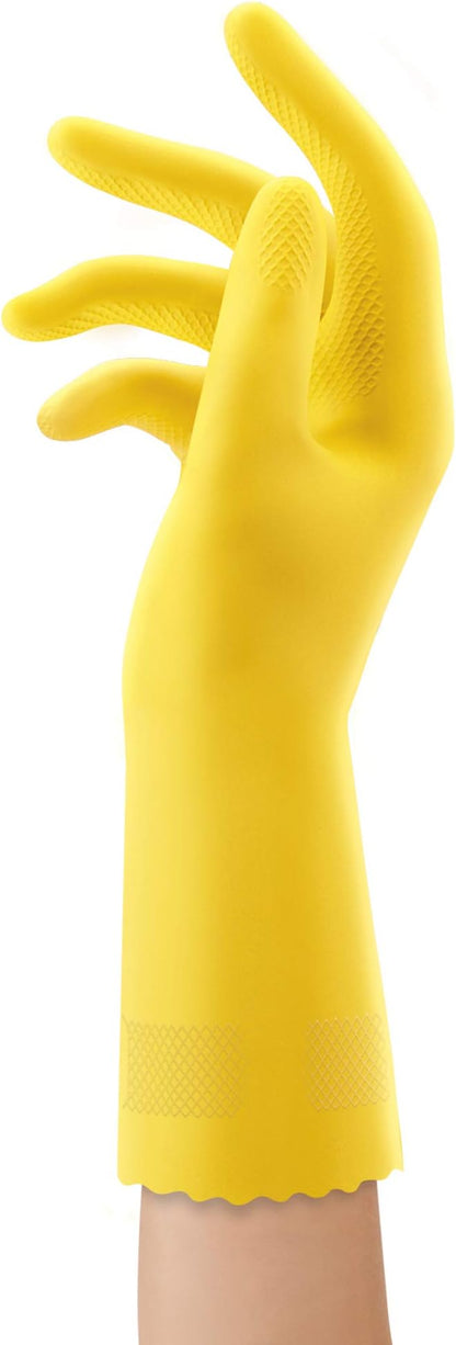 PLAYTEX HandSaver Rubber Gloves for Kitchen and Household Cleaning (4 Pairs)