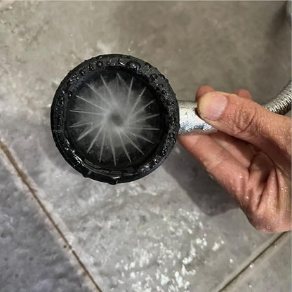 Spiral Nozzle Men's Cleaning Shower Head - Upgraded Men's Shower Head,360° Ring Water Spray Shower Heads,Coarse-Pore Design Prevents Clogging,Easy to Install, Suitable for Home Bathrooms (White)