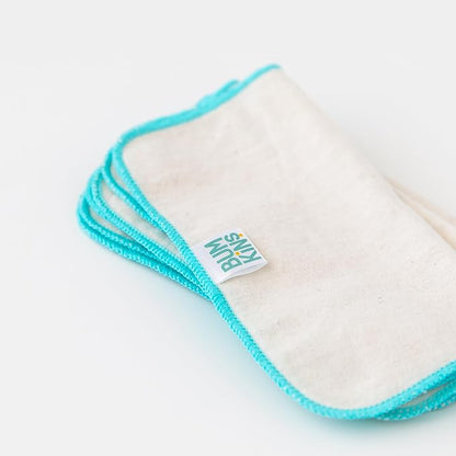 Bumkins Reusable Flannel Baby Wipes, 12 Count, Natural