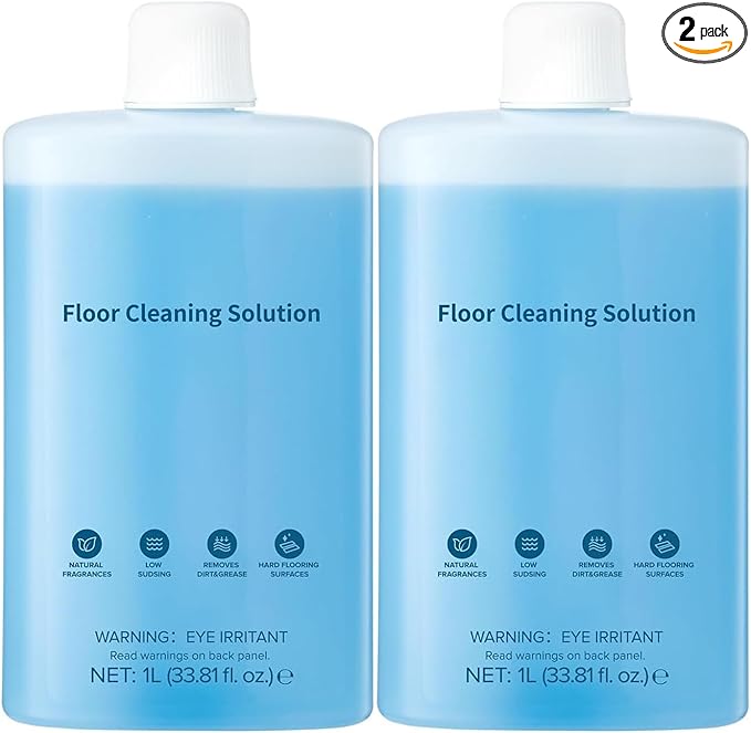 2-Pack Floor Cleaning Solution Compatible with Roborock Saros S8 S7 Q Revo Q Series Floor Cleaner for Hardwood, for Robot & Wet Dry Vacuums Mopping 2L, 33.8 Fl. OZ Original Flavor