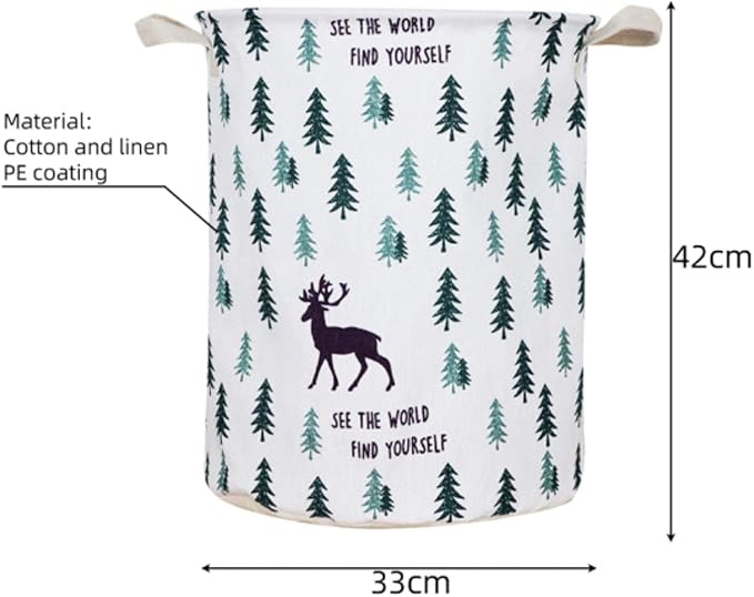 1PC Folding Laundry Basket Round Storage Bin Bag Large Hamper Collapsible Clothes Toy Basket Bucket Organizer Large Capacity