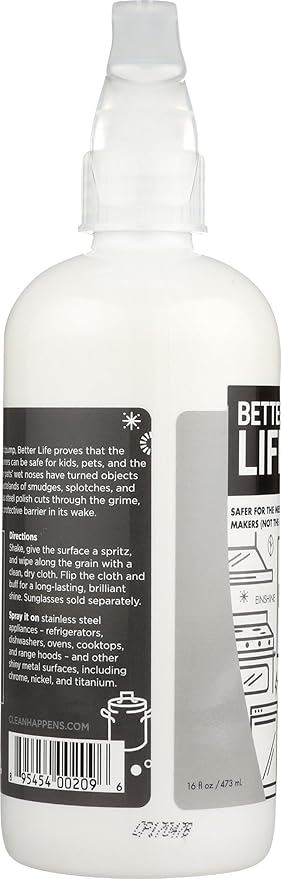Better Life Natural Streak Free Stainless Steel Polish, Lavender and Chamomile, 16 Ounces, 24185