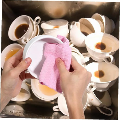 4pcs Cotton Dish Cloth Set, Absorbent Kitchen Cleaning Wipes, Sturdy Lint-Free Multipurpose Cloths for Dishwashing and Household Cleaning