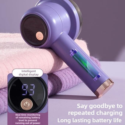 Fabric Shaver, USB Rechargeable Electric Lint Shaver with LCD Display,Portable Fabric Pilling Remover, Lint Sweater Shaver, Uickly and Effectively Lint Remover for Clothes, Clothing