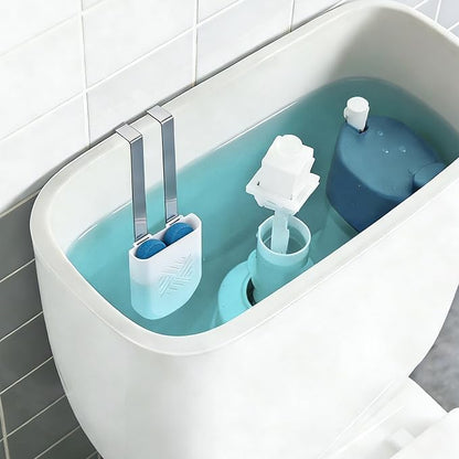 Premium Toilet Tank Tablet Holder – Plastic Hanging Cleaner Caddy (3.7'' x 2.9'' x 0.7'', White) – Toilet Bowl Cleaner Hanging Carrier - Prevents Dissolved Residue in Water Tank