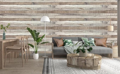Yun-aeon 17.3"x 1200"Natural Wood-Grey Wood Contact Paper Peel and Stick Wallpaper Self Adhesive Removable Vintage Faux Wood Wall Paper Plank Shelf Home Decoration Kitchen Counter Cover Use