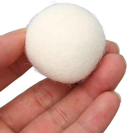 Wool Drying Balls, Premium Organic Fabric Softener, Reduce Drying Time, Reduce Static Electricity, Reusable, Wool Dryer Balls with Absorption,for Shortening Drying Time (5cm)