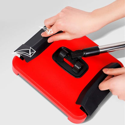 Efficient Sweeper Broom Rotating Brush Vacuum Cleaner Floor Sweeper Built-in Trash Can Carpet Sweeper Carpet Sweeper Broom Rotating Efficient Cleaning Brush Household Vacuum Cleaner Manual