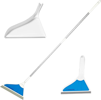 Helio AirBroom 3 Piece Kit All Surface Sweeper and Squeegee for Wet and Dry Cleaning Dust, Dirt, Liquids, Pet Hair, Tile, Hardwood Floors, Carpet, Furniture, Windows, Shower Doors As Seen on TV