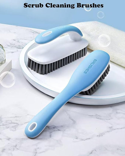 Scrub Brush for Stains-2 Pack Fabric Cleaning Brush,Laundry Stain Remover Brush,Clothes Scrub Brushes Cleaner Soft Bristle Scrubbing Brushes Household Cleaning for Carpet Clothes Bags & More
