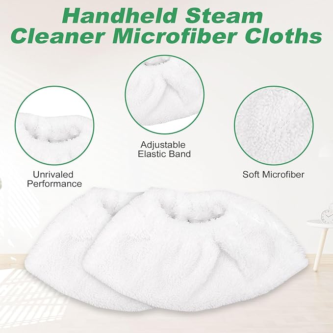 Microfiber Steam Mop Pads Compatible with ACHTFACH & ScrubWiz Steam Mop, Washable & Reusable Microfiber Steam Mop Cloth for All Types of Surfaces