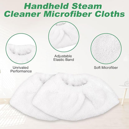 Microfiber Steam Mop Pads Compatible with ACHTFACH & ScrubWiz Steam Mop, Washable & Reusable Microfiber Steam Mop Cloth for All Types of Surfaces