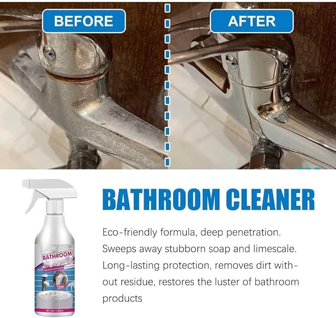 Multipurpose Bathroom Foam Cleaner, Stubborn Stains Cleaner, Bathroom Foaming Cleaner, Bathroom Foam Cleaner Spray (60ML,3PCS)