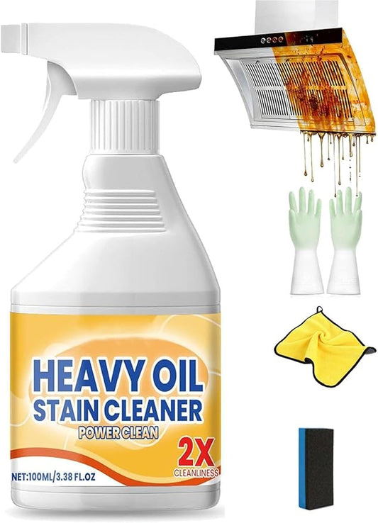 Kitchen Cabinet Cleaners and Polishers, Kitchen Heavy Oil Cleaner Spray, Upgrade All Purpose Kitchens Heavy Oil Cleaning Agent, Heav𝐲 Duty Degreaser for Stove,Oven,Dishwasher, Tiles (1PCS)
