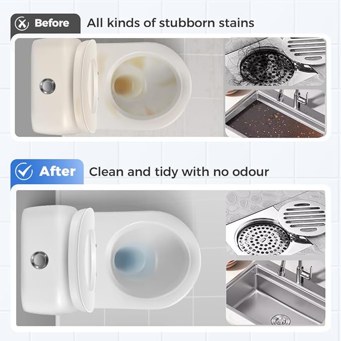 Drain Cleaner Powder, Powerful Sink Cleaner Powder Fast Foaming for Kitchen Toilet Pipeline Quick Cleaning Tool (1 Pcs)