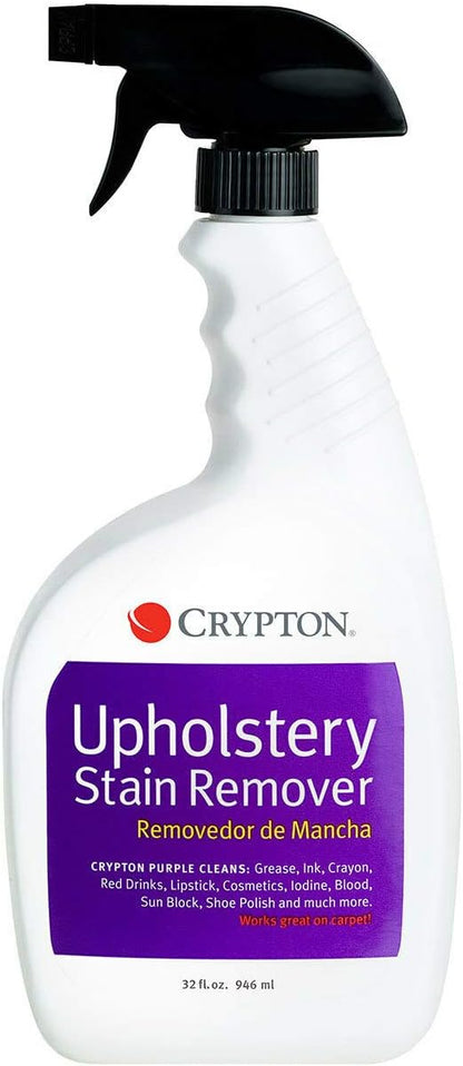 Crypton Purple Upholstery Stain Remover – Engineered to Remove the Toughest Stains Including Grease, Ink, Crayon and More (32 fl. oz.)
