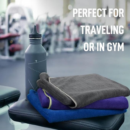 SINLAND Microfiber Gym Towels Super Absorbent Compact Travel Workout Towel Quick Dry Camping Sweat Towel for Sports Beach Swimming Backpacking Hiking and Yoga Men Women 16 Inch X 32 Inch