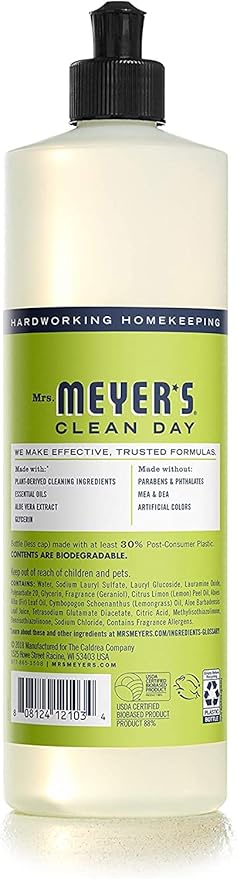 MRS. MEYER'S CLEAN DAY Dish Soap Variety (Lemon Verbena + Basil + Honeysuckle, 1CT