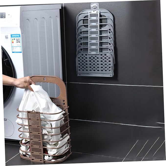 MAGICLULU Multifunctional Foldable Laundry Basket Wall Mounted Storage Organizer for Fruits and Vegetables Lightweight and Design Space Saving for Home and Pantry Small