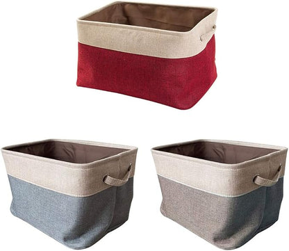 Forart Laundry Basket Storage Baskets Double Layers Storage Box Canvas Toy Organizer