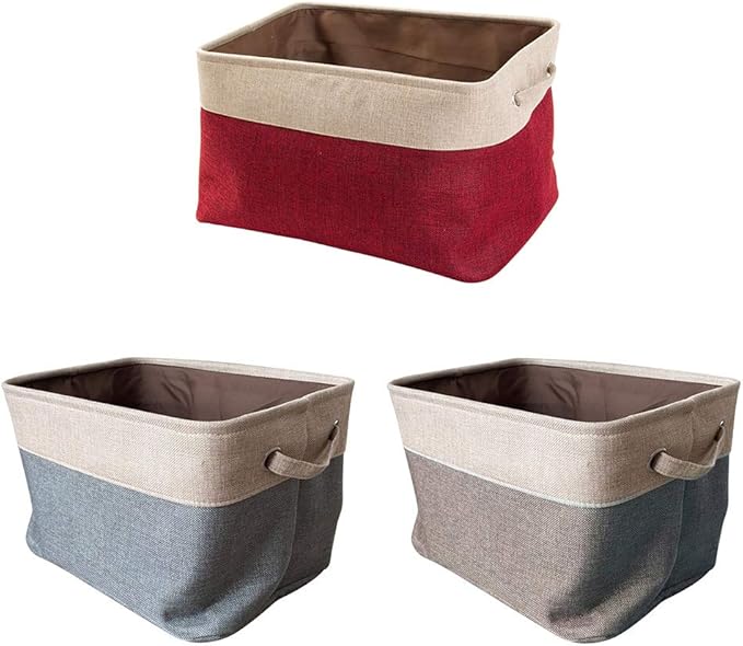 Forart Laundry Basket Storage Baskets Double Layers Storage Box Canvas Toy Organizer