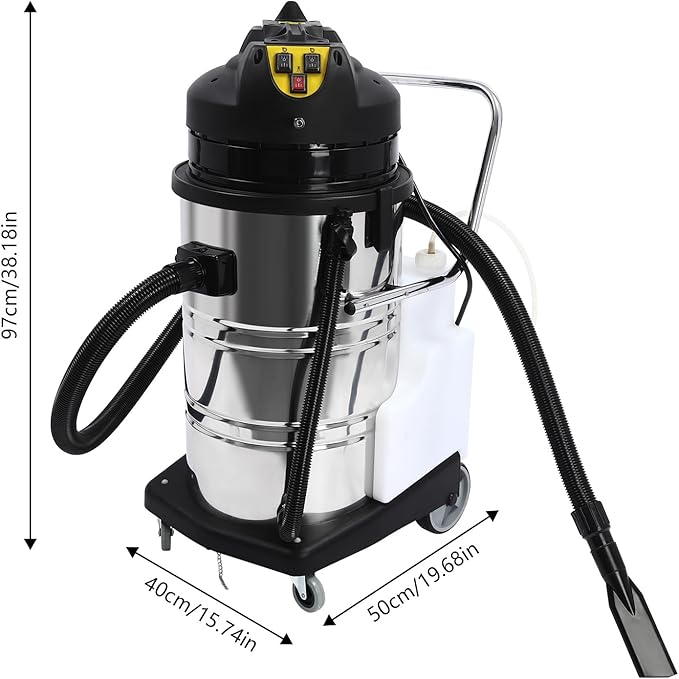Commercial Carpet Cleaning Machine, 2110W 110V 80L/11Gal Professional Commercial 3 in 1 Carpet Spraying Floor Brush Cleaner Extractor Vacuum Washing Machine Portable Carpet Cleaner