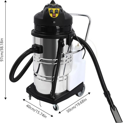 Commercial Carpet Cleaning Machine, 2110W 110V 80L/11Gal Professional Commercial 3 in 1 Carpet Spraying Floor Brush Cleaner Extractor Vacuum Washing Machine Portable Carpet Cleaner