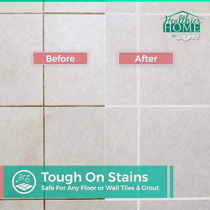 CHOMP! Best Grout Cleaner Spray: Healthier Home 4 in 1 Powerful Acid Free Professional Cleaning Formula for Grouts and Tiles. Safe for All Washable Surfaces. Bye to Dirt Grime 32oz