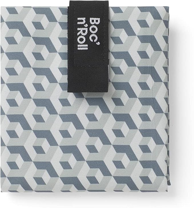 ROLL'EAT ® Boc'n'Roll Tiles | Reusable Sandwich Bag | Sandwich Container | Eco Friendly Food Bag | Reusable and Washable Sandwich Wrap | Black Color