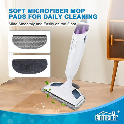 HOMEXCEL 4 Pack Steam Mop Replacement Pads Compatible with Bissell Powerfresh Steam Mop 1940 1806 1440 1544 Series, Model 19402 19404 19408 2685A 2075A 1940A 1940Q 1940T 1940W, Grey