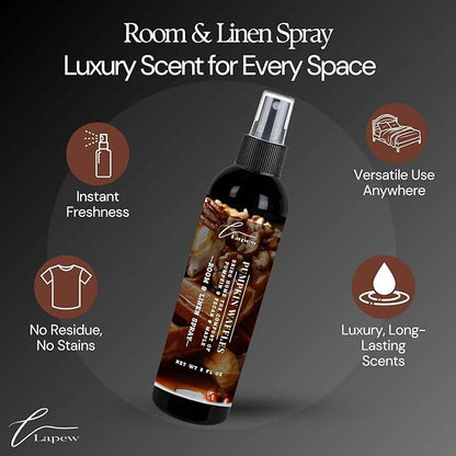 Lapew Room & Linen Spray | Fragrance Mist for Home, Car & Office | Fabric & Air Freshener | Neutralizing Mist | Made in USA | Pumpkin Waffles