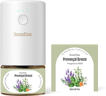 Essential Oil Diffuser for Home, Waterless Aromatherapy Diffuser SF101, Plug in Room Scent with 120-Day Natural Aroma, Covers 1000 Sq Ft – Free 30ml Provençal Breeze