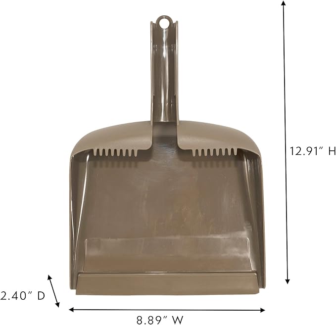 Harper Live.Love.Clean. Snap-Together Bamboo Counter Brush & Resin Dust Pan Set for Cleaning Dust, Pet Hair & Fine Dry Dirt