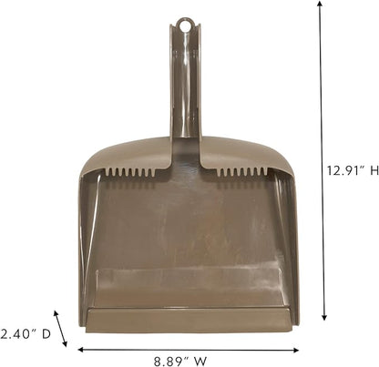 Harper Live.Love.Clean. Snap-Together Bamboo Counter Brush & Resin Dust Pan Set for Cleaning Dust, Pet Hair & Fine Dry Dirt